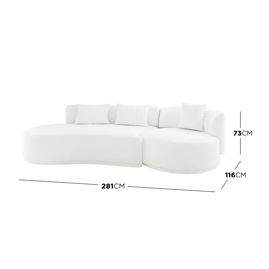 Lyana cream white boucle sofa Beyond Living