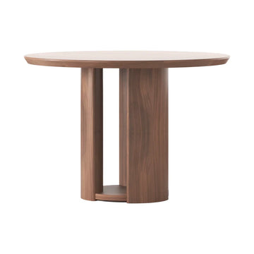 Otto Round Dining Table 110cm - Walnut Natural