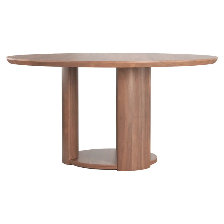 Otto Round Dining Table 150cm - Walnut Natural