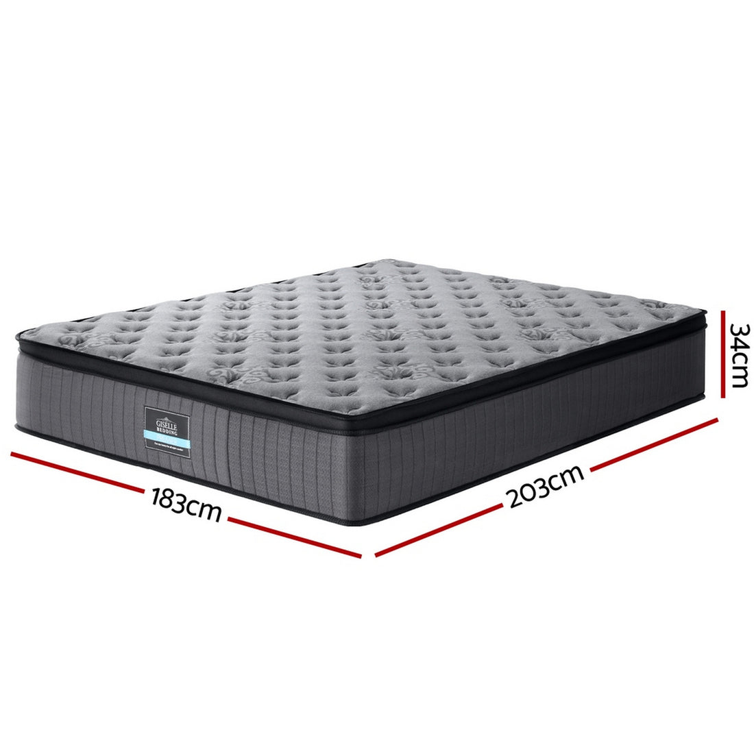 Giselle 34cm King Euro Top Mattress