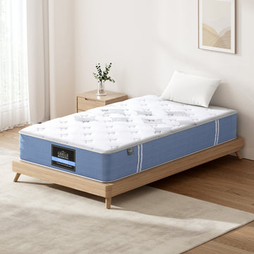 Giselle 25cm Single Pocket Spring Mattress Snow