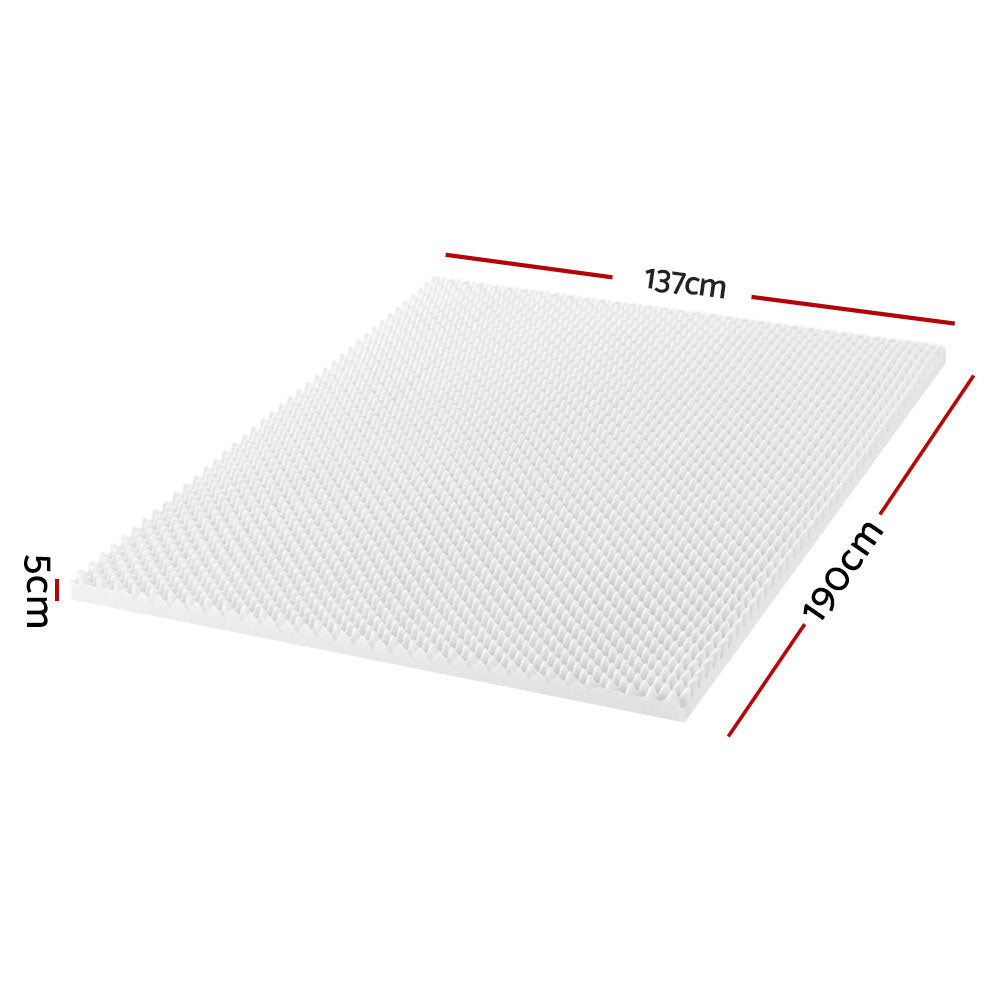 Giselle 5cm Egg Crate Foam Mattress Topper Double