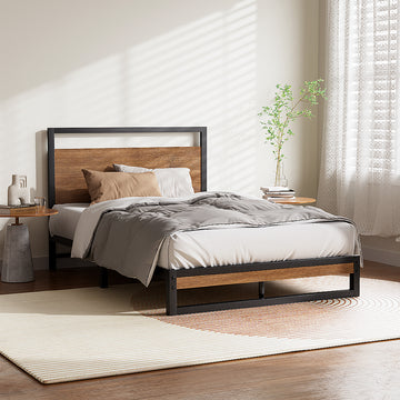 Artiss Dane King Single Metal Bed Frame – Black