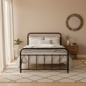 Artiss Leo King Single Metal Bed Frame – Black