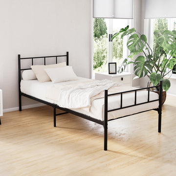 Artiss SOL Single Metal Bed Frame – Black Steel
