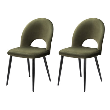 Artiss 2-Piece Green Velvet Loren Dining Chairs