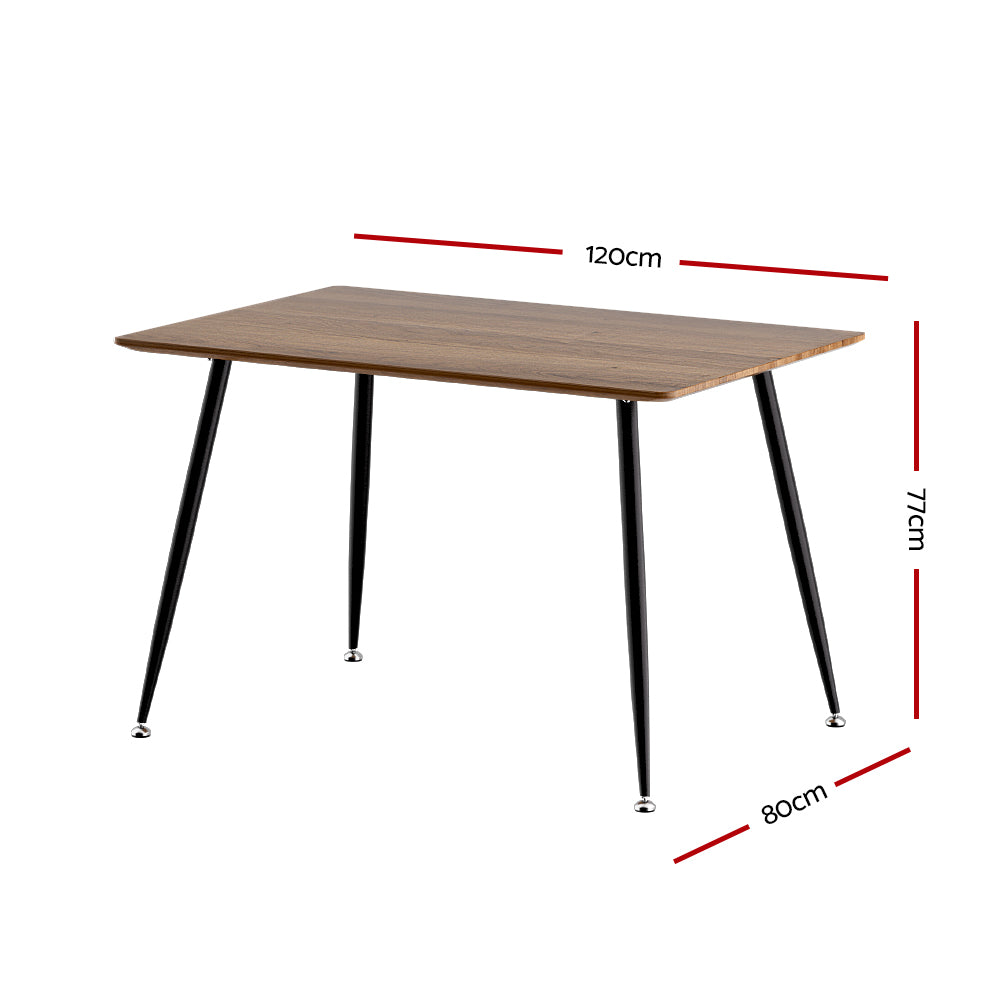 Artiss Caleb 120CM Wooden Dining Table