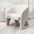 Marlona linen accent chair Australia curved chenille design