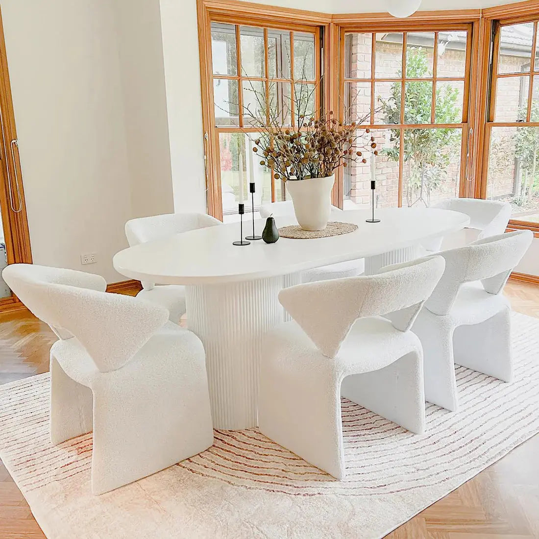 Merla upholstered occasional chair in cream