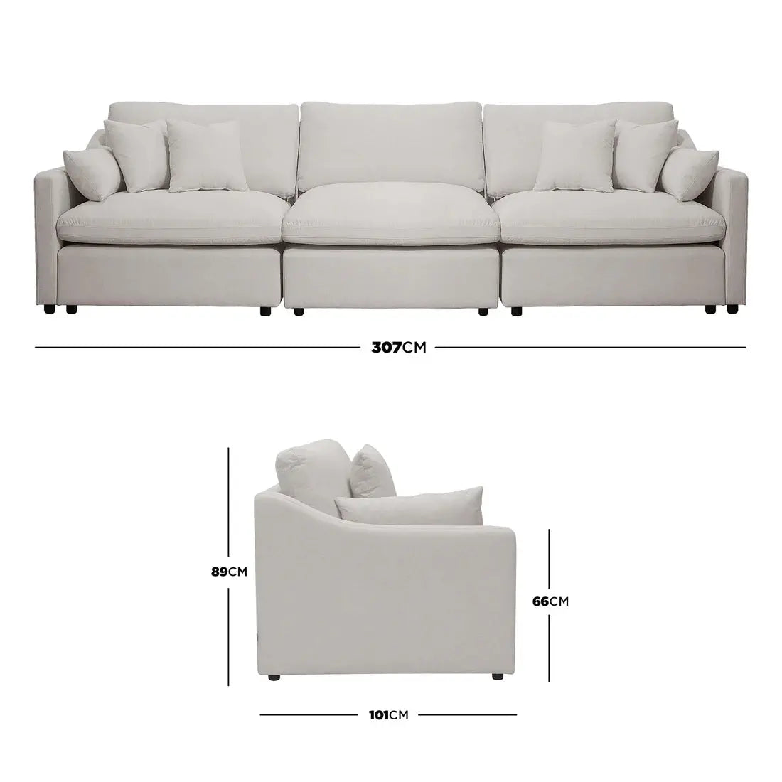 Millie modular sectional sofa comfortable family-friendly couch Beyond Living