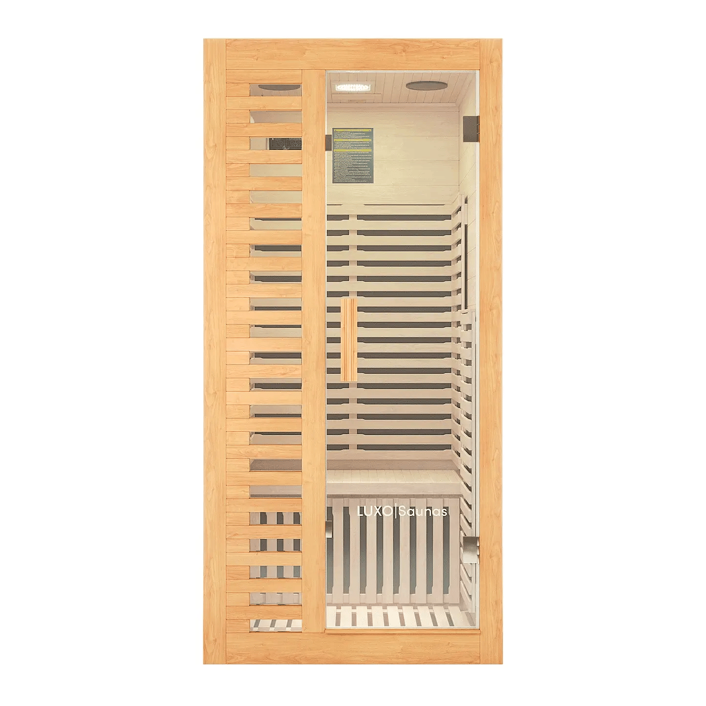 Modern 1 person infrared sauna by Beyond Living