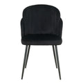 Modern black dining chair set family table