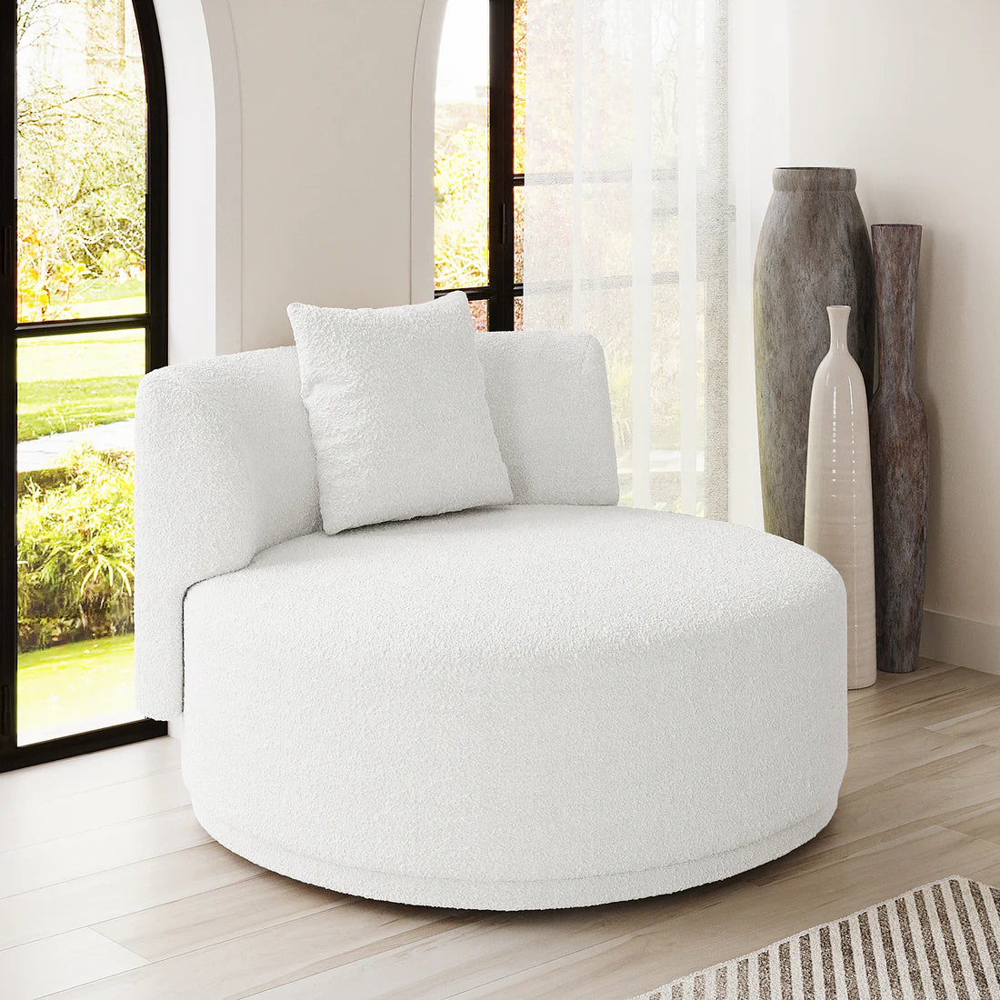 Modern boucle accent chair for Australian homes