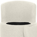 Modern boucle accent chair with hidden storage