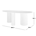 Modern concrete outdoor dining table 200cm
