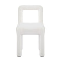 Modern cream boucle dining chair pair