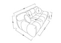 Modern curved boucle sofa beige