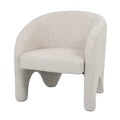 Modern curved lounge chair linen fabric
