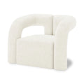Modern curved velvet accent chair