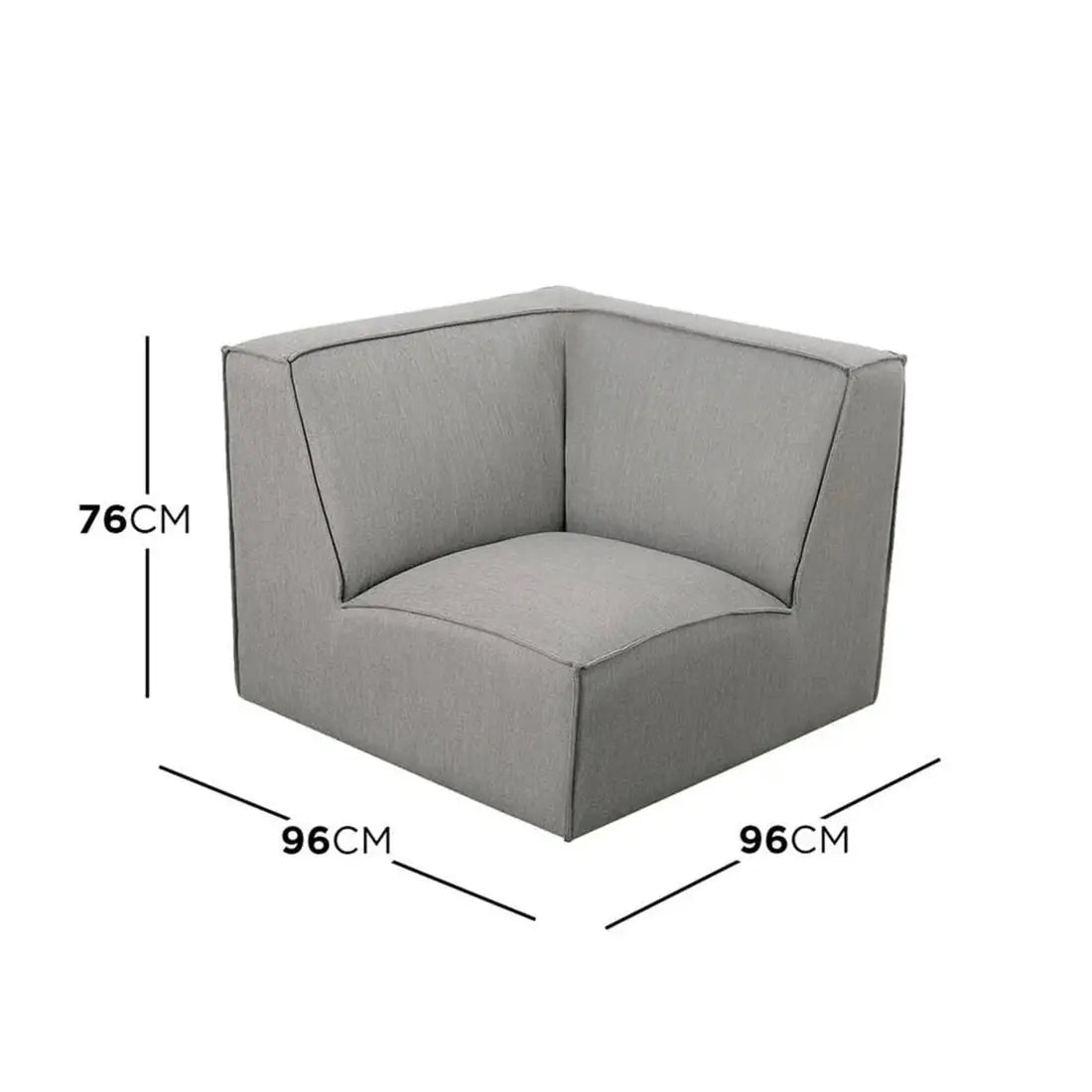 Modern grey corner sofa module