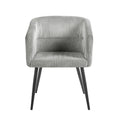 Modern light grey dining chair pair