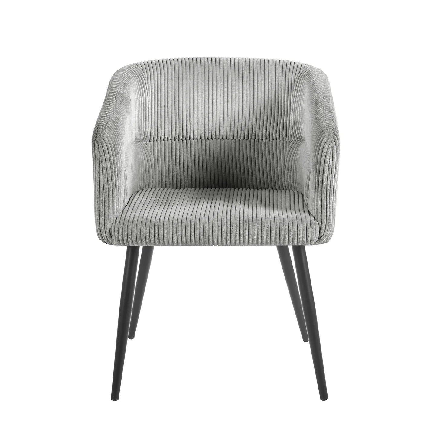 Modern light grey dining chair pair