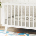 Modern nursery baby cot white finish