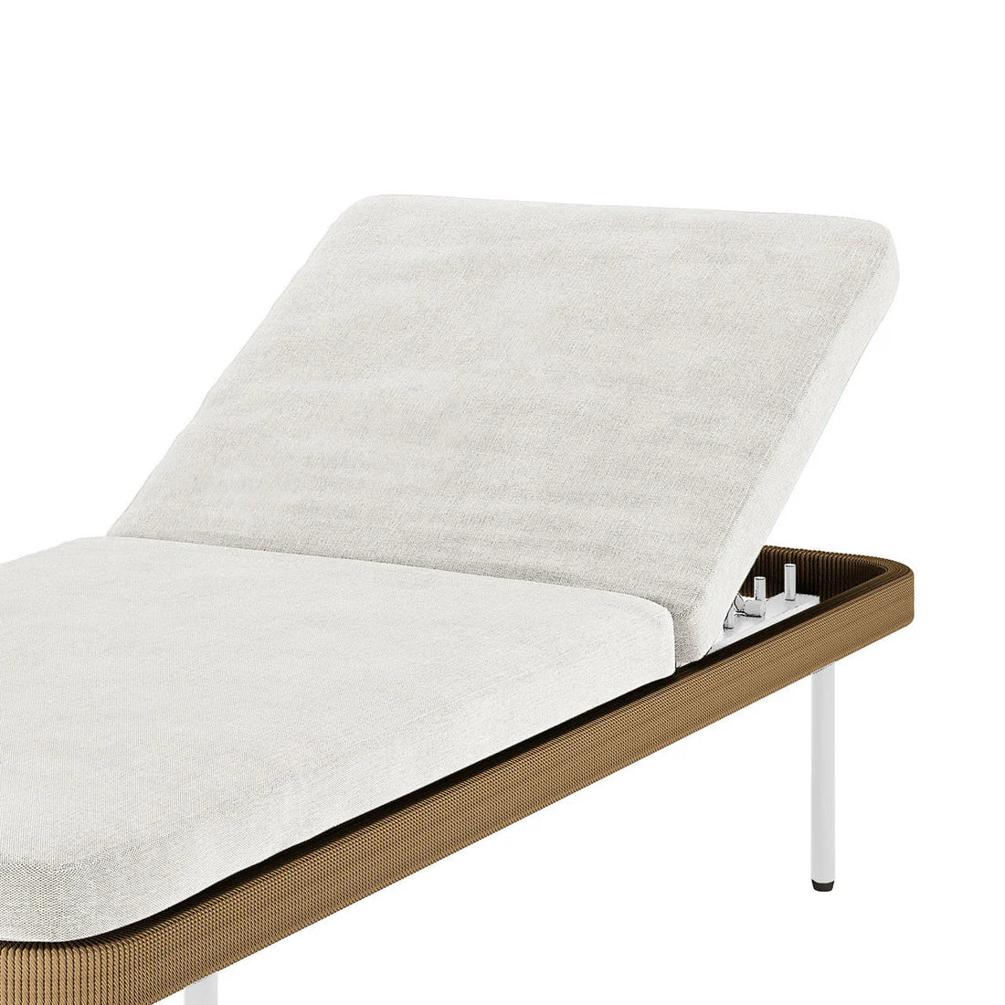 Modern outdoor sun lounger for poolside patio relaxation