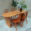 Modern oval timber dining table Australia