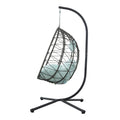 Modern patio hanging chair with steel stand