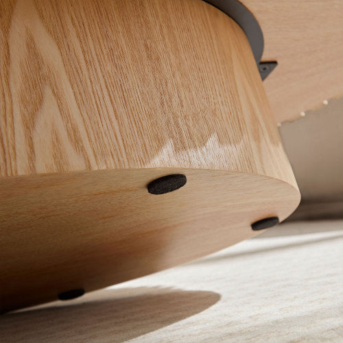 Modern round drum coffee table Beyond Living Australia