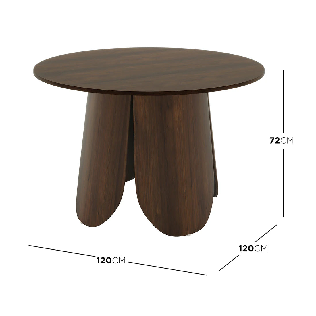 Modern round timber look dining table Australia