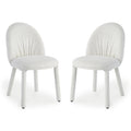 Modern textured boucle dining chairs