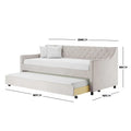 Modern velvet sofa bed with hidden trundle for small spaces