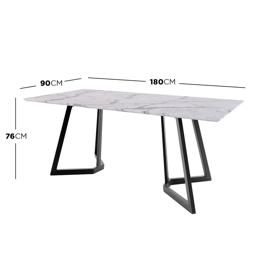 Modern white marble dining table 180cm