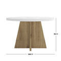 Modern white round dining table 120cm