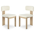 Modern curved upholstered dining chairs