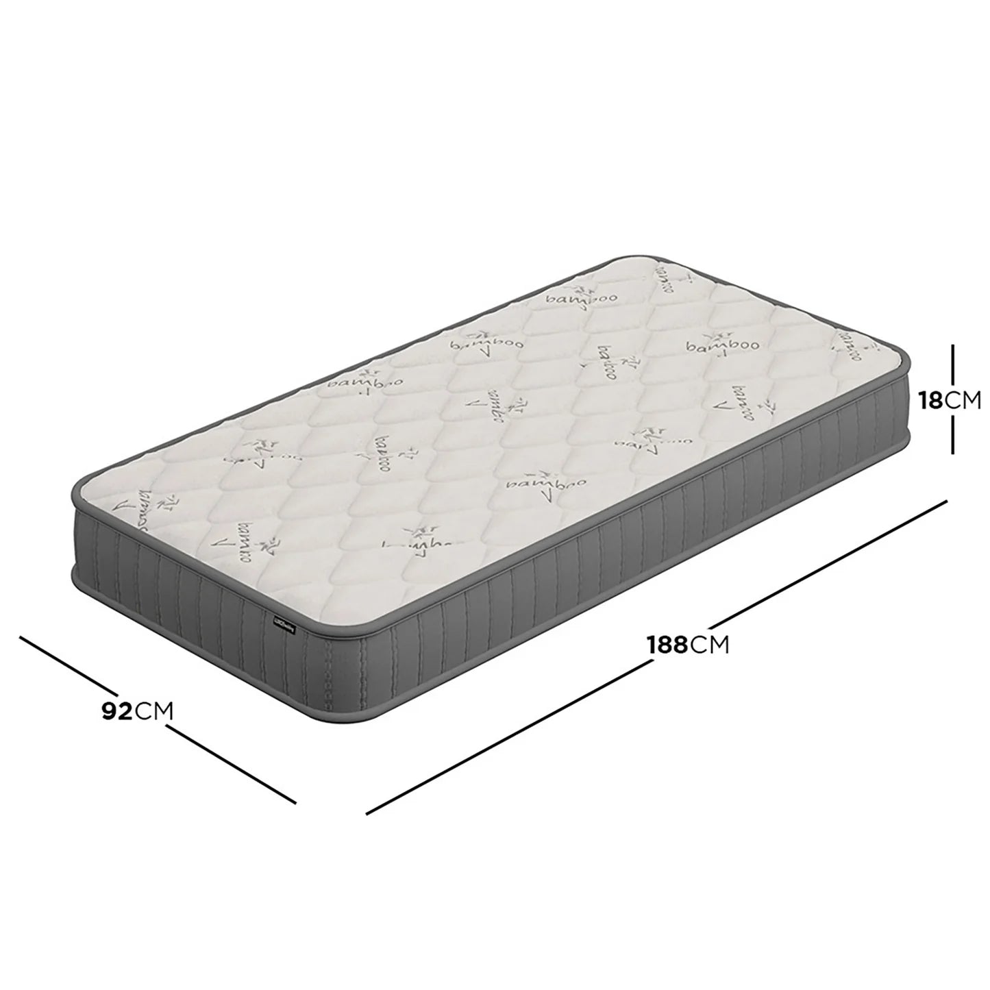 Natural latex single bed mattress medium support