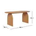 Natural oak oval dining table 6 to 8 seater