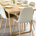 Natural wood industrial dining table Australia