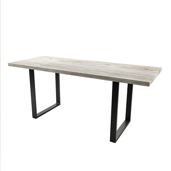 Natural wood industrial dining table Australia