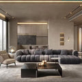 Nordic modern corner sectional sofa velvet upholstery