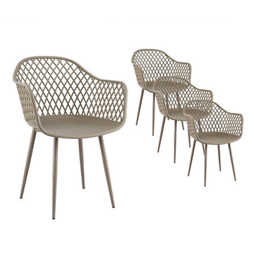 Gardeon 4PC Outdoor Dining Chairs – Coffee Patio Furniture