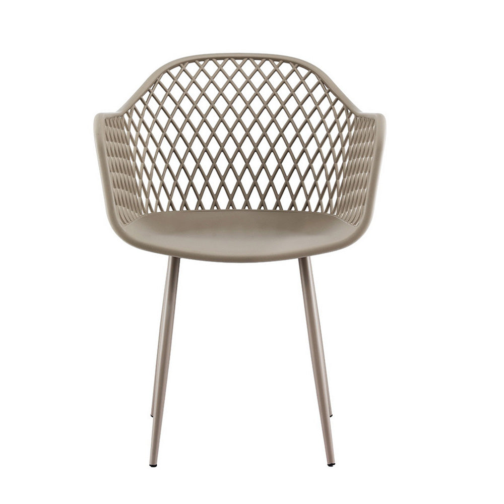 Gardeon 4PC Outdoor Dining Chairs – Coffee Patio Furniture
