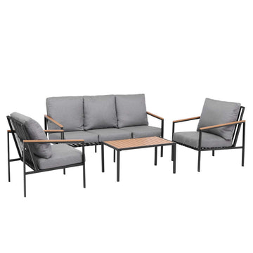 Gardeon 5-Seater Outdoor Sofa Set with Table & Cushions
