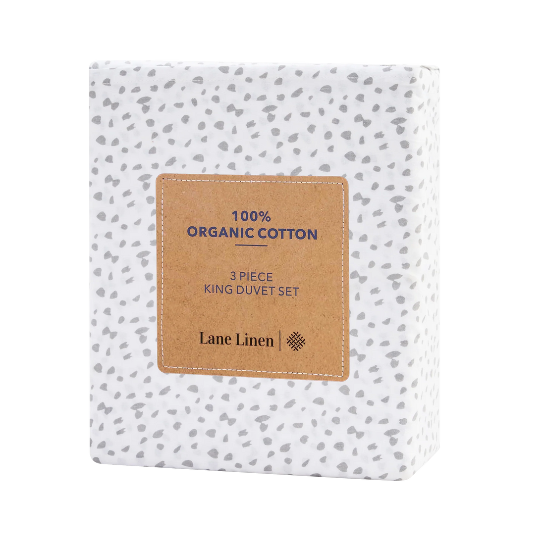 100% Organic Washed Cotton Quilt Cover Set - Haze Grey
