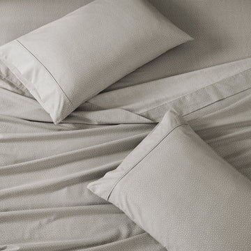 100% Organic Washed Cotton Sheet Set - Snowdrop
