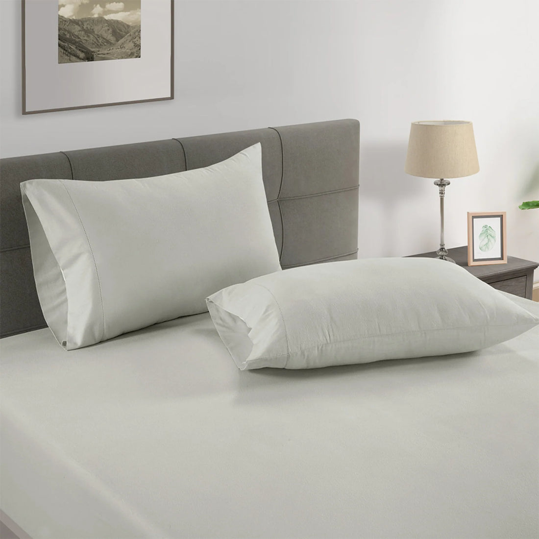100% Organic Washed Cotton Sheet Set - Mineral