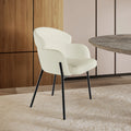 Off white chenille dining chair set of 2 Australia