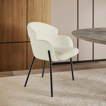 Off white chenille dining chair set of 2 Australia
